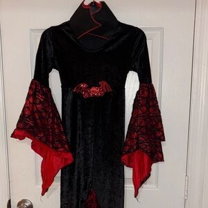 Spirit Black and Red Kids Gothic Costume size S